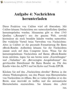 EPUB bei kleinem Bildschirm